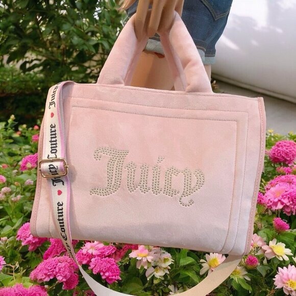Juicy Couture Pink Diamond Extra Spender Large Tote Crossbody Handbag NWT - Picture 2 of 11